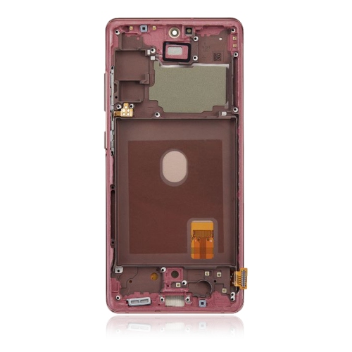 OLED Assembly With Frame Compatible For Samsung Galaxy S20 FE 4G / 5G (Cloud Red) (R8 Version) by ESOURCE PARTS - Refurbished condition - Image 3