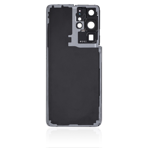 Replacement Back Cover Glass With Camera Lens Compatible For Samsung Galaxy S21 Ultra (Phantom Black)