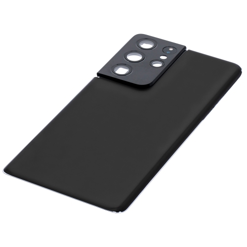 Replacement Back Cover Glass With Camera Lens Compatible For Samsung Galaxy S21 Ultra (Phantom Black)