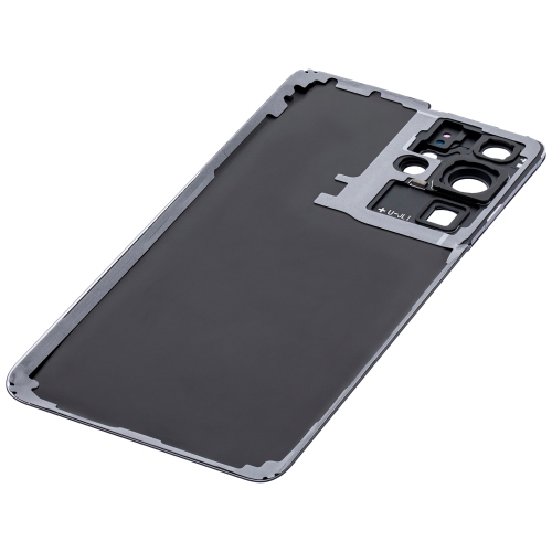 Replacement Back Cover Glass With Camera Lens Compatible For Samsung Galaxy S21 Ultra (Phantom Black)