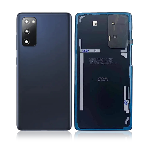 Replacement Back Cover Glass With Camera Lens Compatible For Samsung Galaxy S20 FE (Cloud Navy)