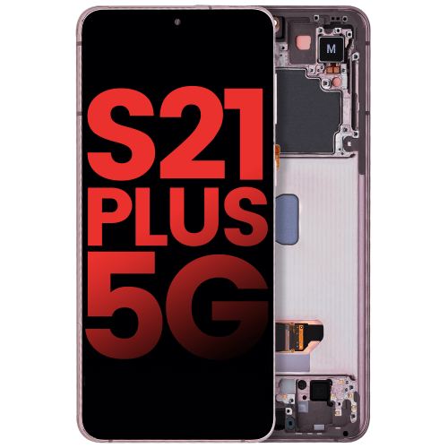 Replacement OLED Assembly W/Frame Compatible For Samsung Galaxy S21 Plus 5G (Phantom Violet / Pink/Gold)