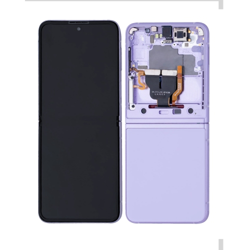 Inner OLED Assembly W/Frame Compatible For Samsung Galaxy Z Flip 3 5G (Lavender) by ESOURCE PARTS - Refurbished condition - Image 2