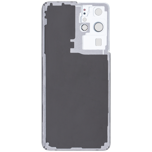 Replacement Back Cover Glass With Camera Lens Compatible For Samsung Galaxy S21 Ultra (Phantom silver)