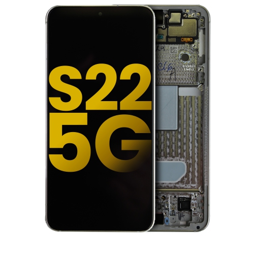 OLED Assembly With Frame Compatible For Samsung Galaxy S22 5G (White) by ESOURCE PARTS - Refurbished condition - CA$333.23