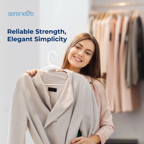 30 Pieces Plastic Hangers - Non-Slip, Sturdy, and Heavy Duty Coat Set with 360° Swivel Hook for Clothes