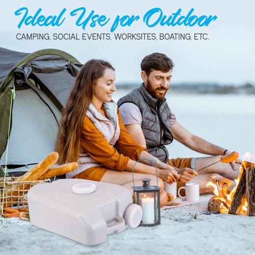 Réservoir d'eau compact et portatif – construction robuste et robuste en PEHD avec poignée de transport intégrée pour un mouvement facile