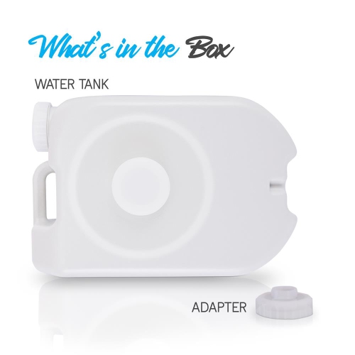 Réservoir d'eau compact et portatif – construction robuste et robuste en PEHD avec poignée de transport intégrée pour un mouvement facile