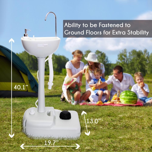 Portable Hand-Wash Sink / Water Faucet Washing Station