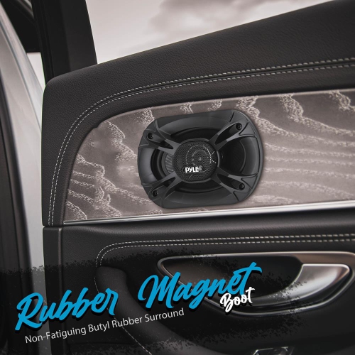 Four-Way Sound Speaker System - One Pair 6'' x 9'' Four-Way Quadriaxial Loud Audio, 500 Watts w/ 4 Ohm Impedance and 3/4'' Piezo Tweeter for Car