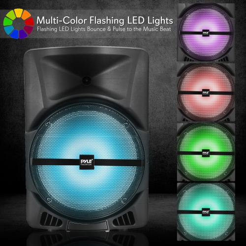 Bluetooth Indoor / Outdoor Loudspeaker with Built-in Rechargeable Battery, Flashing Party Lights, MP3/USB Readers, FM Radio