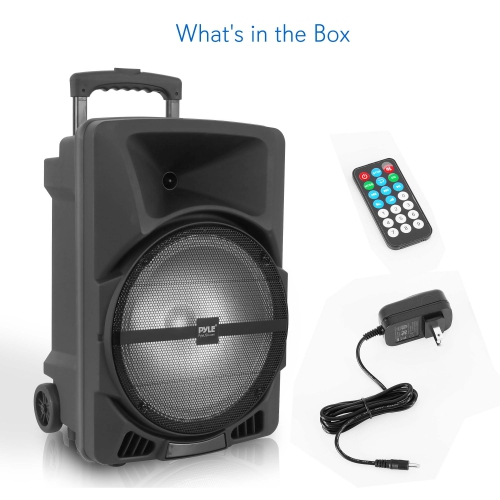 Bluetooth Indoor / Outdoor Loudspeaker with Built-in Rechargeable Battery, Flashing Party Lights, MP3/USB Readers, FM Radio