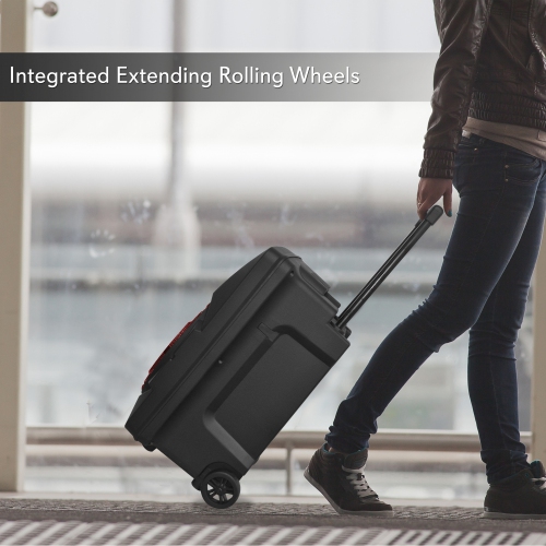 Bluetooth Indoor / Outdoor Loudspeaker with Built-in Rechargeable Battery, Flashing Party Lights, MP3/USB Readers, FM Radio