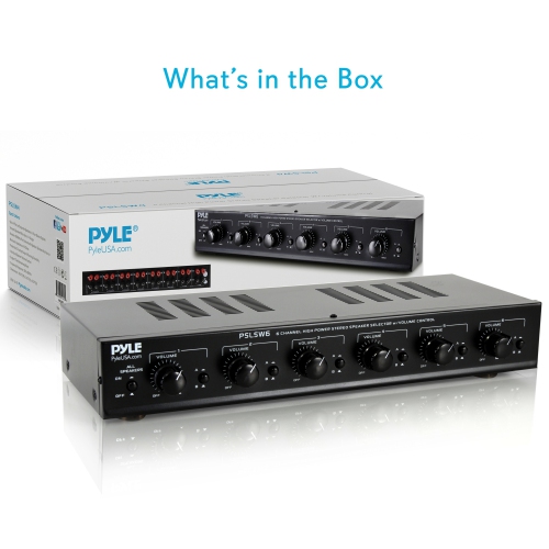 Multi-Zone Speaker Selector, 6-Channel Audio Speaker Receiver System