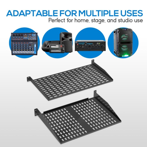 2U Server Rack Shelves - Universal Device Server Rack Mounting Tray