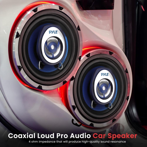 Two-Way Sound Speaker System - One Pair 3.5'' Two-Way Coaxial Loud Audio, 120 Watts w/ 4 Ohm Impedance and 1'' High-Temperature KSV Voice Coil