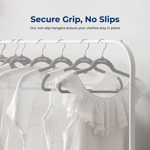 50 Pieces Velvet Hangers - Non-Slip, Sturdy, and Heavy Duty Coat Set with 360° Swivel Hook for Clothes