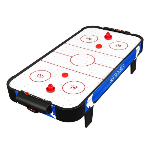 Table de hockey pneumatique de 40 po avec rondelles et poussoirs - idéal pour les jeux d'intérieur, les pièces et les bars