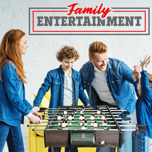 48'' Competition Sized Foldable Foosball Table - Arcade Table Soccer for Home & Game Room with 2 Balls