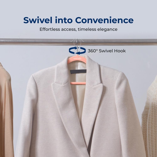 30 Pieces Velvet Hangers - Non-Slip, Sturdy, and Heavy Duty Coat Set with 360° Swivel Hook for Clothes