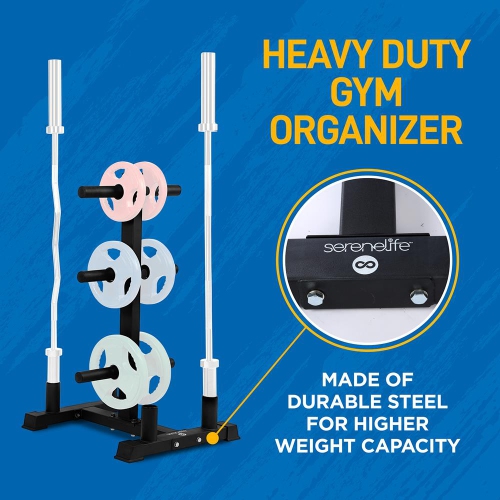 Weight Plate Rack with Barbell Holders, 800-Pound Capacity