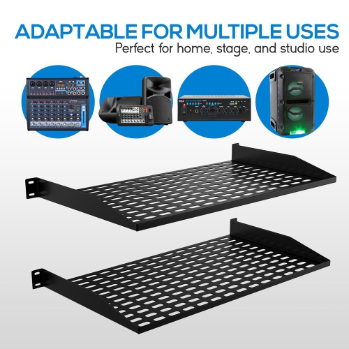 1UX2 Server Rack Shelves - Universal Device Server Rack Mounting Tray