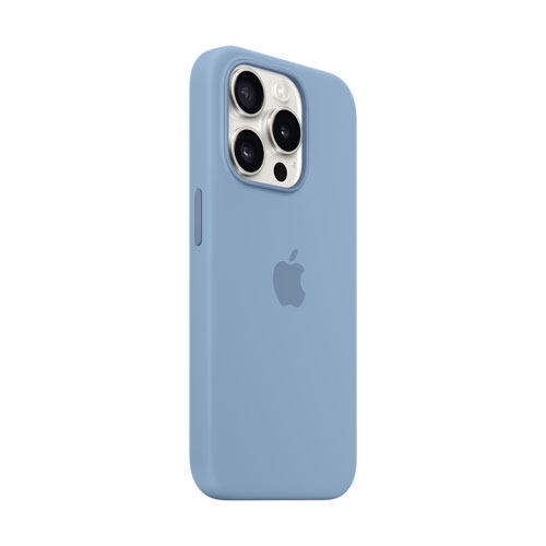 Refurbished Apple Silicone Fitted Soft Shell Case with MagSafe for iPhone 15 Pro - Winter Blue MT1L3ZM/A