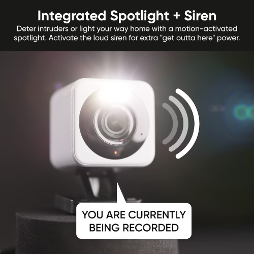 Wyze Cam v4, 2K HD Wi-Fi Smart Home Security Camera, Indoor/Outdoor Use, Pet/Baby Monitor