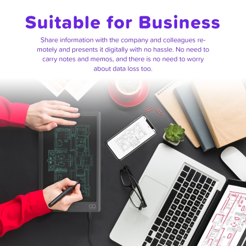 myFirst Sketch Book - Kid's 10-inch LCD Writing Tablet, Colorful Doodle Pad Drawing Board, Educational Toddler Toy - White