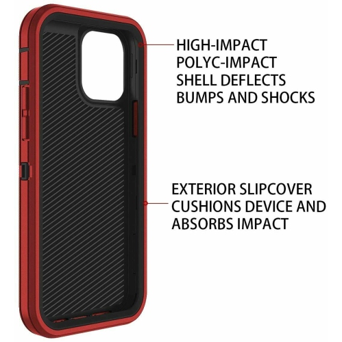 Supershield Defender Fitted Hard Shell Case Unleash Ultimate Protection for iPhone 14/13 - Red