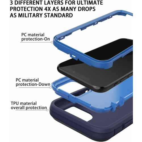 Supershield Defender Fitted Hard Shell Case Unleash Ultimate Protection for iPhone 14/13 - Blue