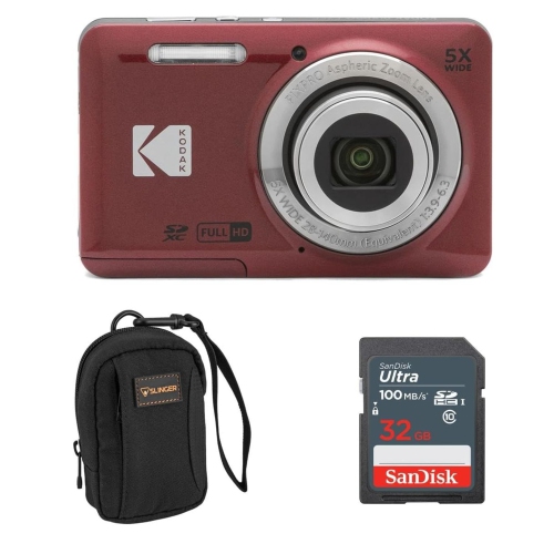 KODAK PIXPRO FZ55-BK 16MP Digital Camera (RED) 5X Optical Zoom