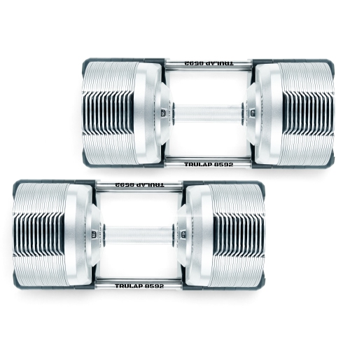 TRULAP 8592 ADJUSTABLE DUMBBELLS - 52 dumbbells into 1 set (4 kg – 41.5 kgs / 8.5 lbs - 92 lbs) - Set of 2
