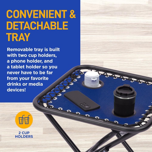 Outdoor Adjustable Zero Gravity Lounge Chair Recliners with Table and Padded Headrest Pillows, 2 Pack,