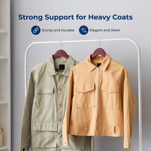 80 Pieces Wooden Hangers - Non-Slip, Sturdy, and Heavy Duty Suit Hanger Set with Chrome 360° Swivel Hook and Notches Design for Clothes