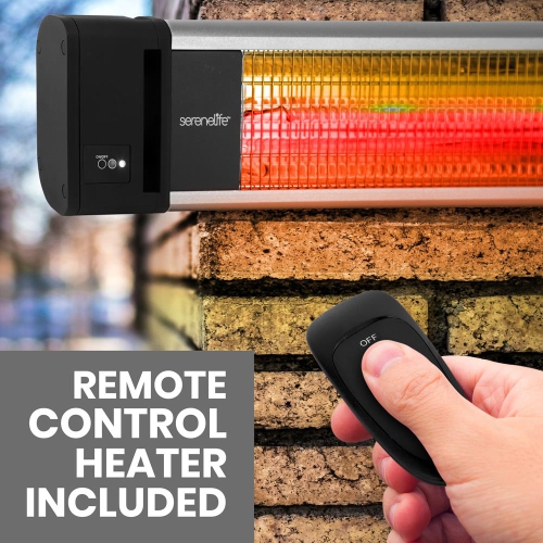 Radiateur de patio mural – Télécommande pour plafond et radiateur de patio mural avec réflecteur en aluminium de haute qualité