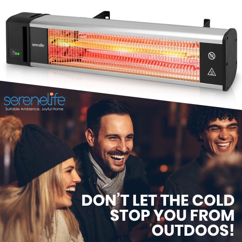 Radiateur de patio mural – Télécommande pour plafond et radiateur de patio mural avec réflecteur en aluminium de haute qualité