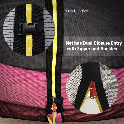 Home Backyard Sports Trampoline - Large Outdoor Jumping Fun Trampoline for Kids / Children, Safety Net Cage