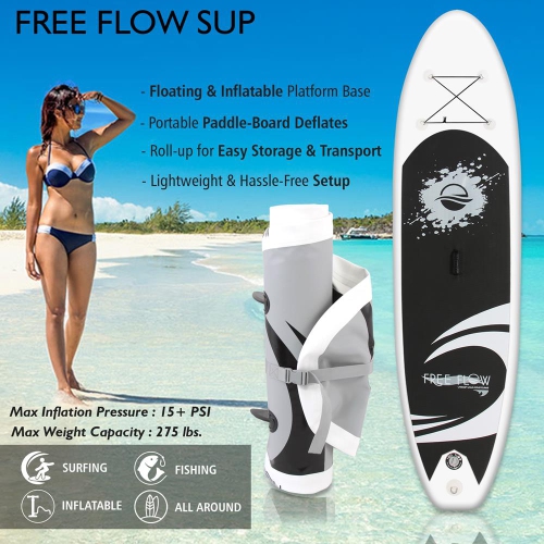 Free Flow Paddleboard SUP - Stand Up Water Paddle-Board
