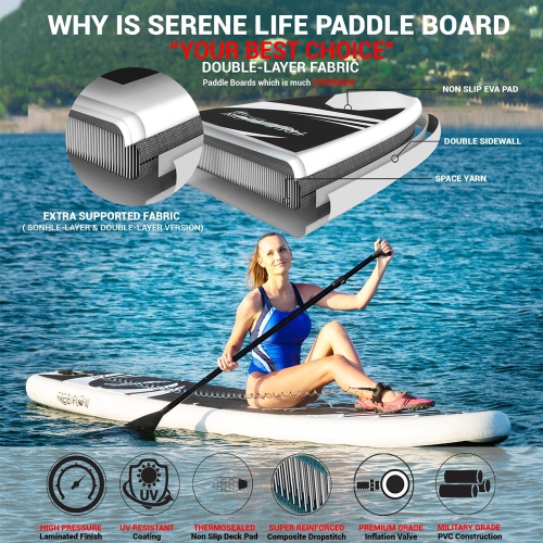 Free Flow Paddleboard SUP - Stand Up Water Paddle-Board