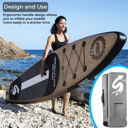 Rising Flow Inflatable Paddleboard iSUP - Stand Up Water Paddle-Board w/ Accessories