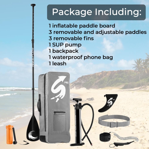 Rising Flow Inflatable Paddleboard iSUP - Stand Up Water Paddle-Board w/ Accessories