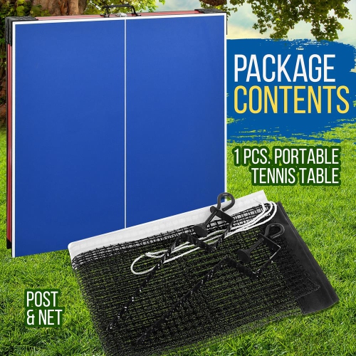 Table de tennis de table pliable de 2 pièces avec mode de lecture solo pour jouer et jouer seul