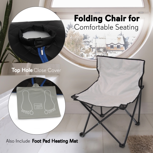 Sauna compact et portatif - sauna chauffant personnel à vapeur Detox Spa