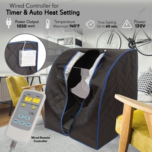 Sauna compact et portatif - sauna chauffant personnel à vapeur Detox Spa