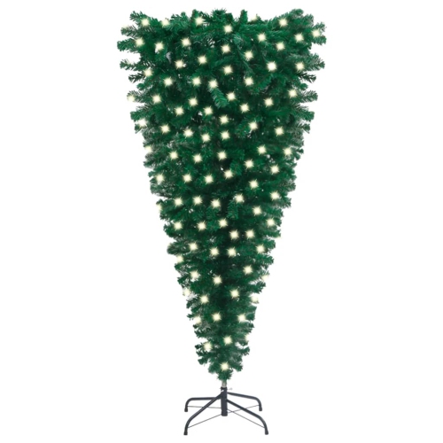 VIDAXL  UPSide-Down Artificial Pre-Lit Christmas Tree Green 180 Cm