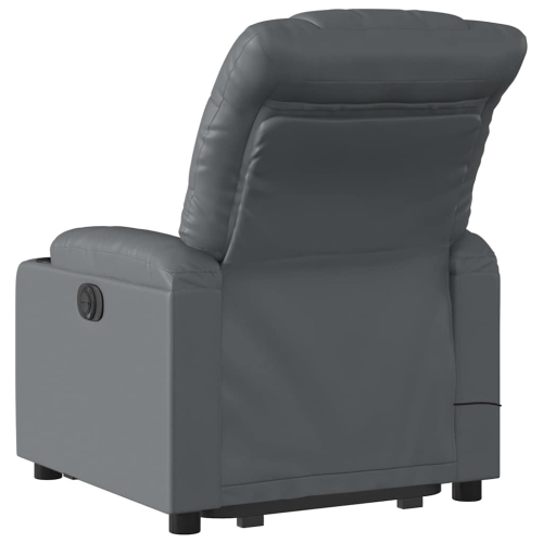 vidaXL Stand up Massage Recliner Chair Grey Faux Leather