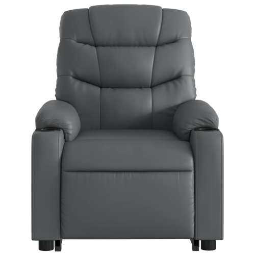 vidaXL Stand up Massage Recliner Chair Grey Faux Leather