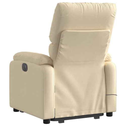 vidaXL Electric Stand up Massage Recliner Chair Cream Fabric