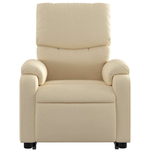 vidaXL Electric Stand up Massage Recliner Chair Cream Fabric
